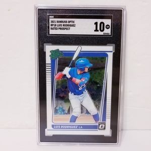LUIS RODRIGUEZ SGC 10 2021 DONRUSS OPTIC BASEBALL RATED PROSPECT Card RC RP18